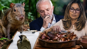 Defensor dos animais aciona Lula e Janja e denuncia crime ambiental após comerem paca