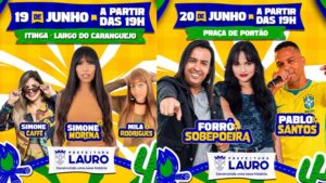 Esquenta Pedrão celebra o São João em Itinga e Portão nos dias 19 e 20 de junho com Simone Morena e transmissão do jogo do Brasil