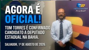 Agora é oficial: Tom Torres é confirmado como candidato a deputado estadual na Bahia pelo DC