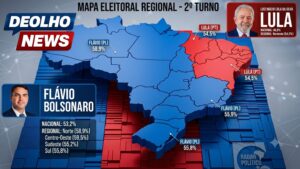 Pesquisa de segundo turno aponta liderança de Flávio Bolsonaro no país; Lula vence apenas no Nordeste