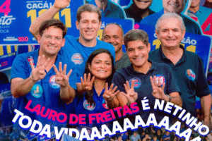ACM Neto pode chegar a 85% dos votos válidos em Lauro de Freitas com apoio de Débora Régis
